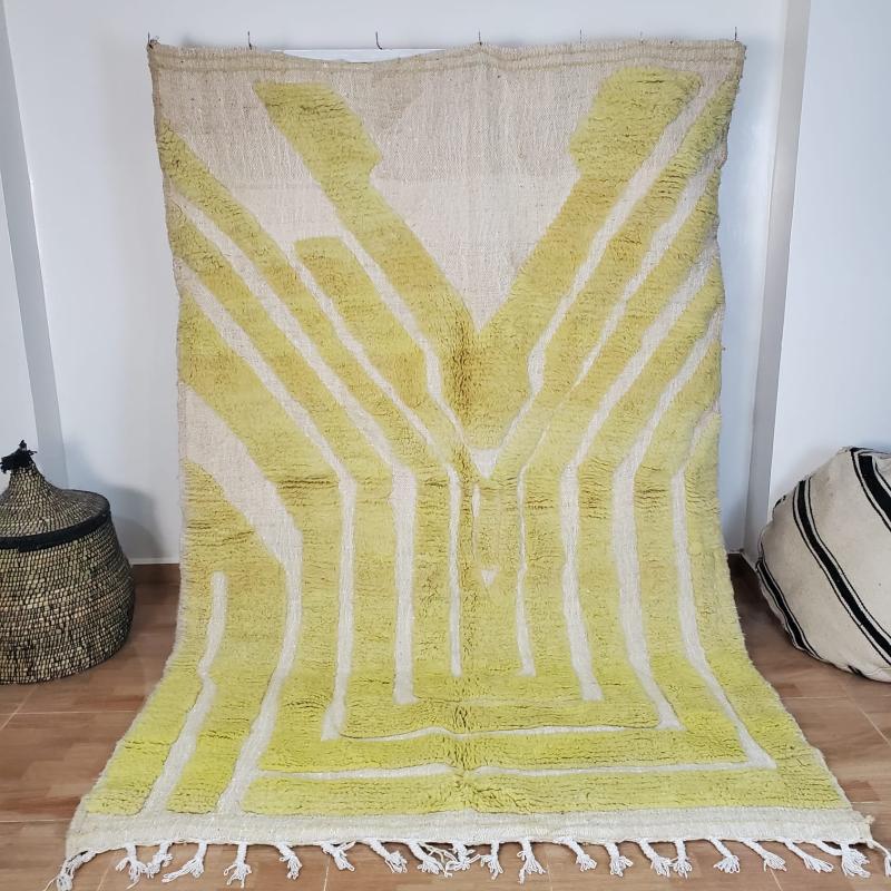 White Hikmat Marokkaans handgemaakt tapijt